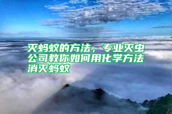 滅螞蟻的方法，專業(yè)滅蟲公司教你如何用化學(xué)方法消滅螞蟻